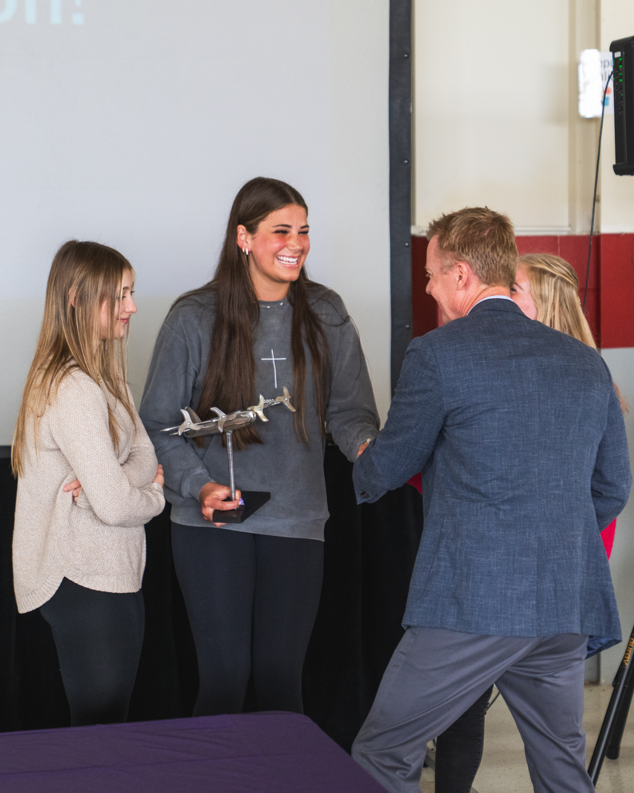 image of students receiving an award